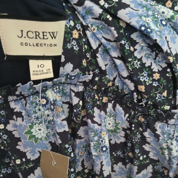 NWT J. Crew Collection Sz 10 Halter Dress Pacific Paisley Organic Cotton Ratti - Picture 2 of 7